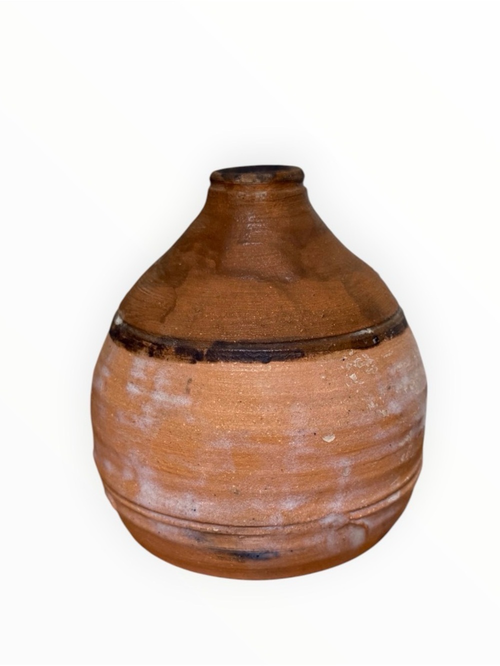 Vintage 1977 Handcrafted Terracotta Decorative Vase studio pottery piece signed